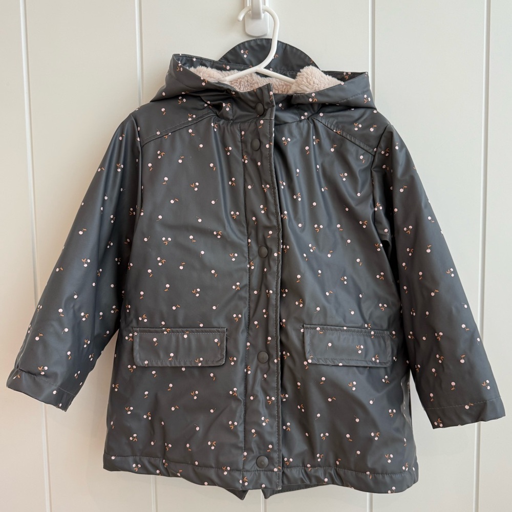 Zara Kids Sherpa Lined Rain Coat